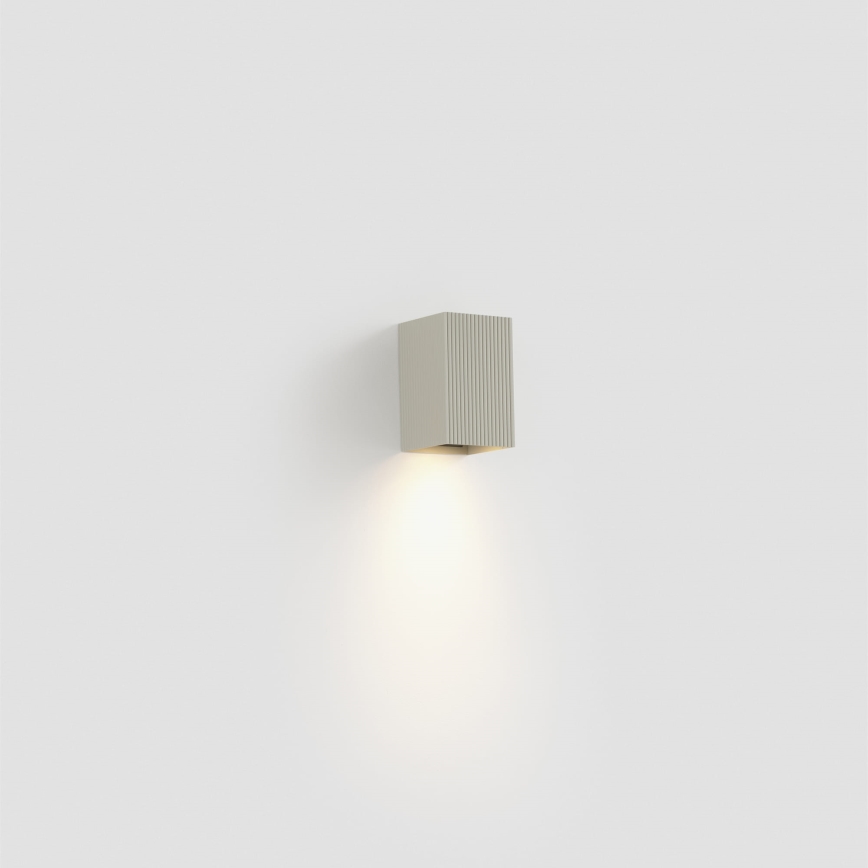 FARO 40536 - Nástěnné svítidlo SOLE 1xGU10/8W/230V šedá vroubkovaná hranatý