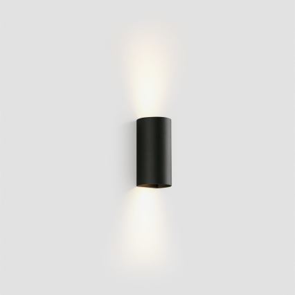 FARO 40539 - Nástěnné svítidlo SOLE 2xGU10/8W/230V černá kulatý