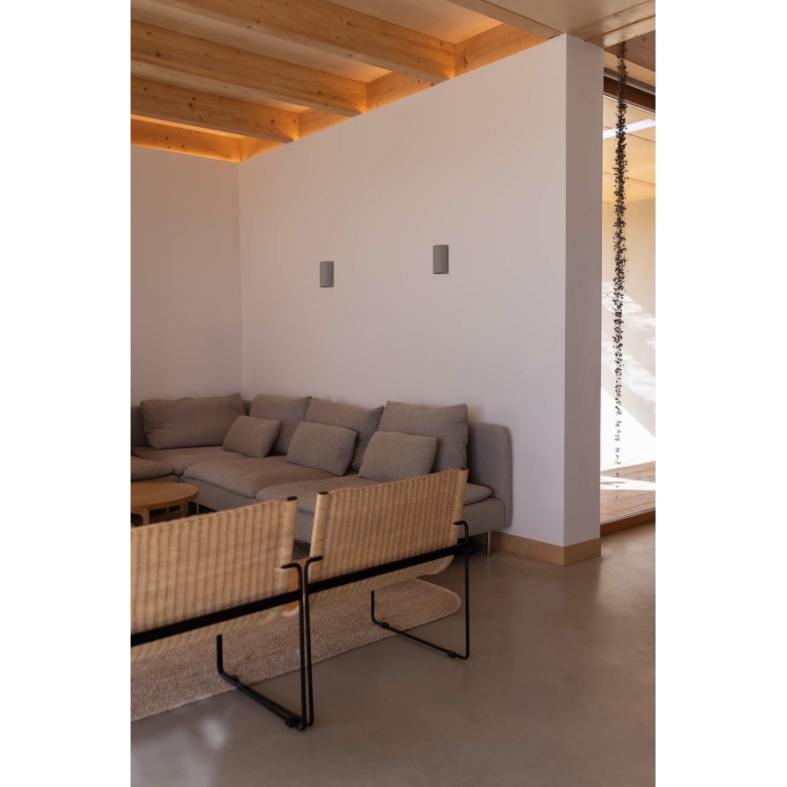 FARO 40540 - Nástěnné svítidlo SOLE 2xGU10/8W/230V šedá kulatý