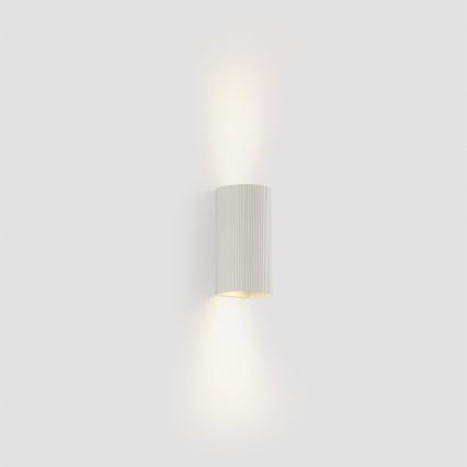 FARO 40542 - Nástěnné svítidlo SOLE 2xGU10/8W/230V bílá vroubkovaná kulatý