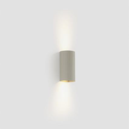FARO 40544 - Nástěnné svítidlo SOLE 2xGU10/8W/230V šedá vroubkovaná kulatý