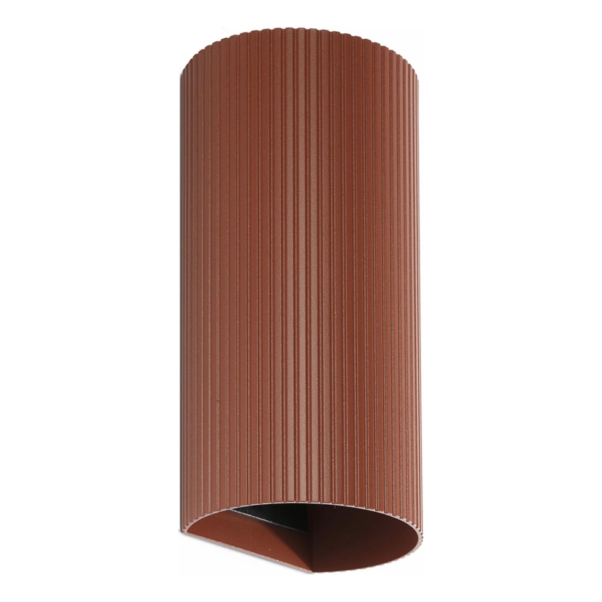 FARO 40545 - Nástěnné svítidlo SOLE 2xGU10/8W/230V cihlová vroubkovaná kulatý