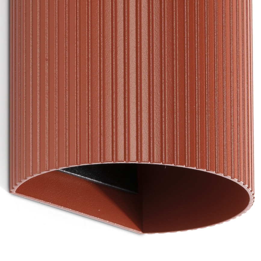 FARO 40545 - Nástěnné svítidlo SOLE 2xGU10/8W/230V cihlová vroubkovaná kulatý