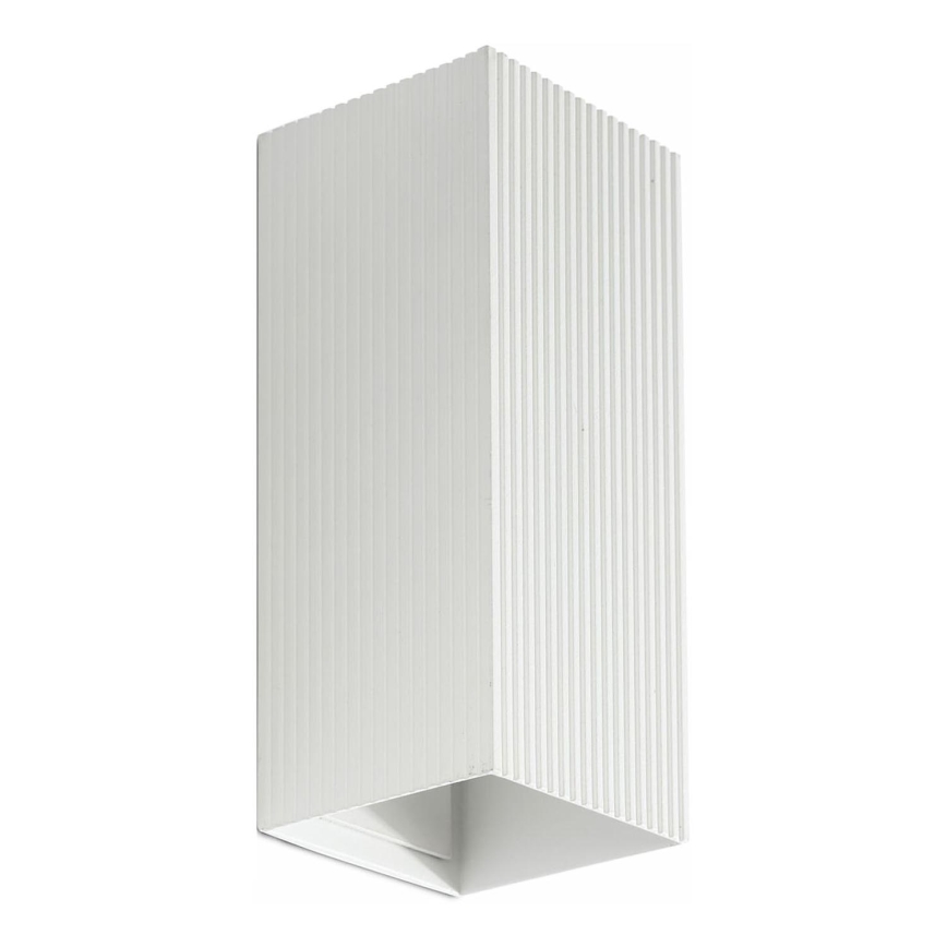 FARO 40565 - Nástěnné svítidlo SOLE 2xGU10/8W/230V bílá vroubkovaná hranatý