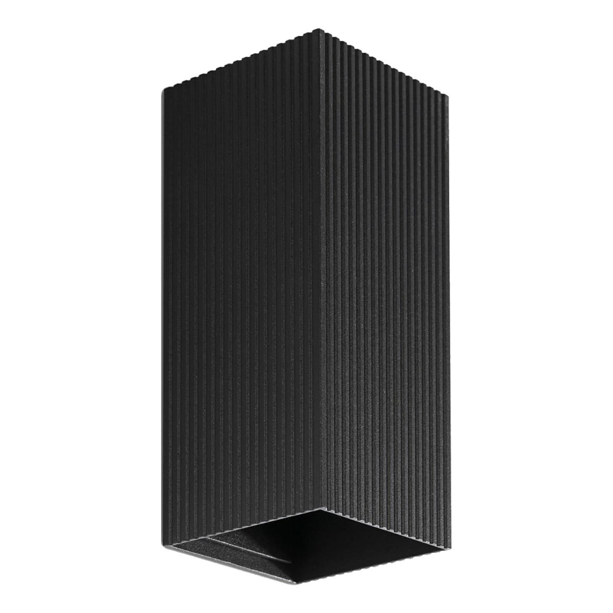 FARO 40566 - Nástěnné svítidlo SOLE 2xGU10/8W/230V černá vroubkovaná hranatý