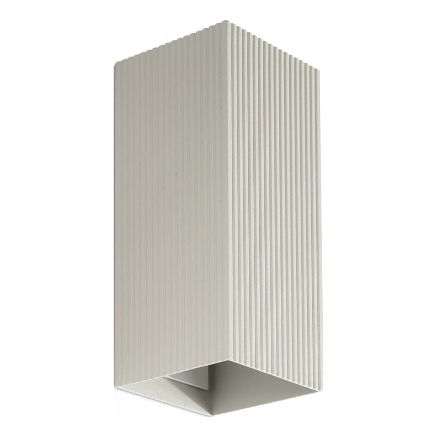 FARO 40567 - Nástěnné svítidlo SOLE 2xGU10/8W/230V šedá vroubkovaná hranatý
