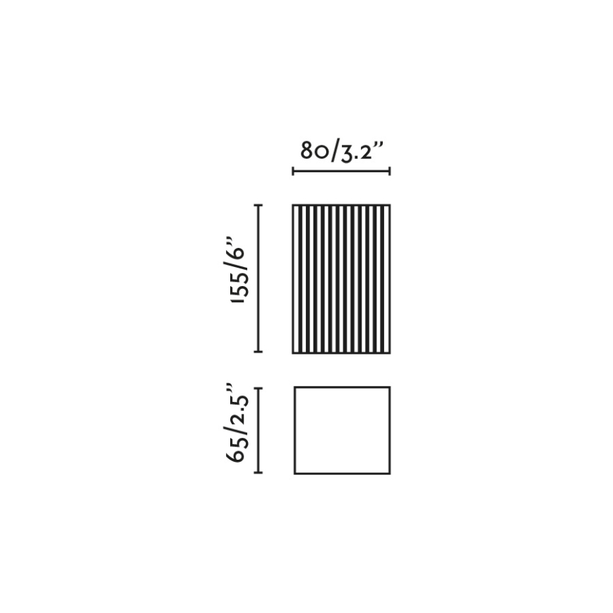 FARO 40567 - Nástěnné svítidlo SOLE 2xGU10/8W/230V šedá vroubkovaná hranatý