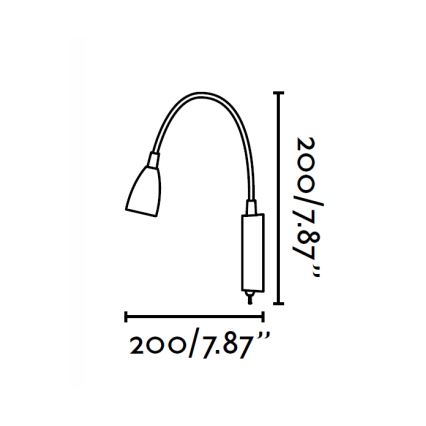 FARO 41020 - Nástěnná lampa LOKE LED/3W/230V