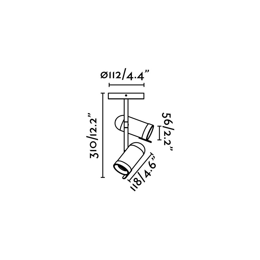 Faro 43534 - Bodové svítidlo ORLEANS 2xGU10/8W/230V stříbrná/černá