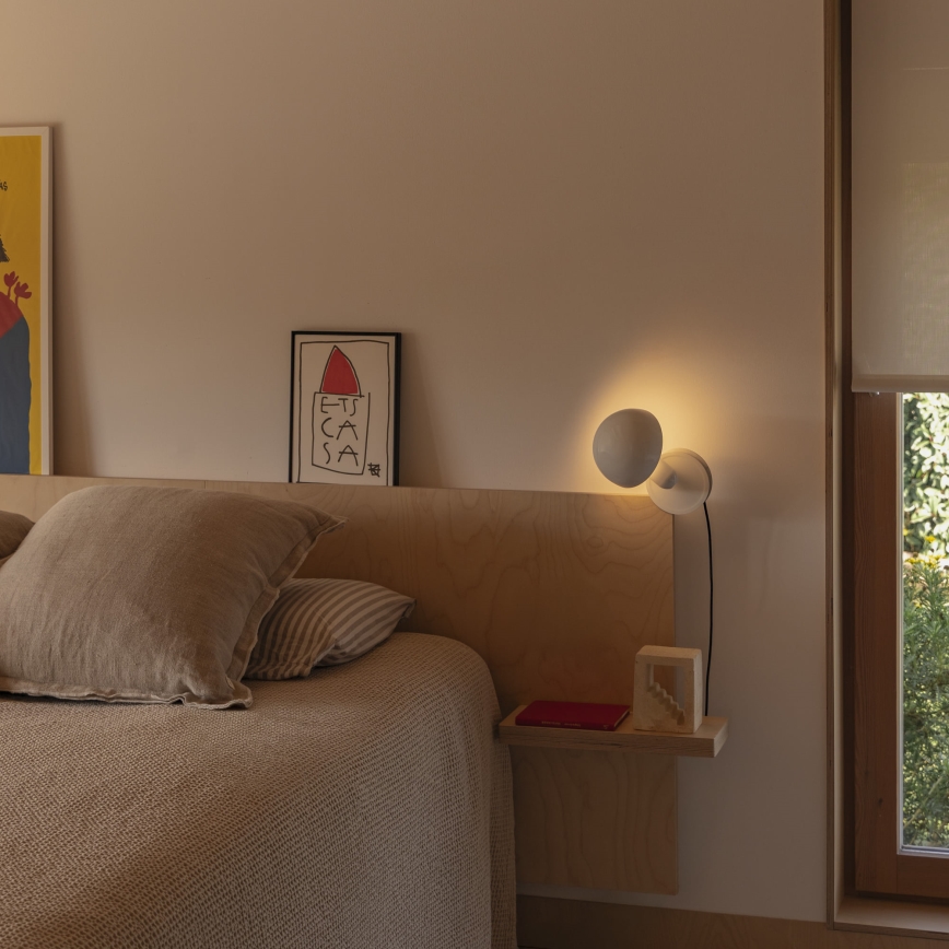 FARO 56101 - Stolní lampa s klipem 2v1 BELA 1xE27/15W/230V bílá