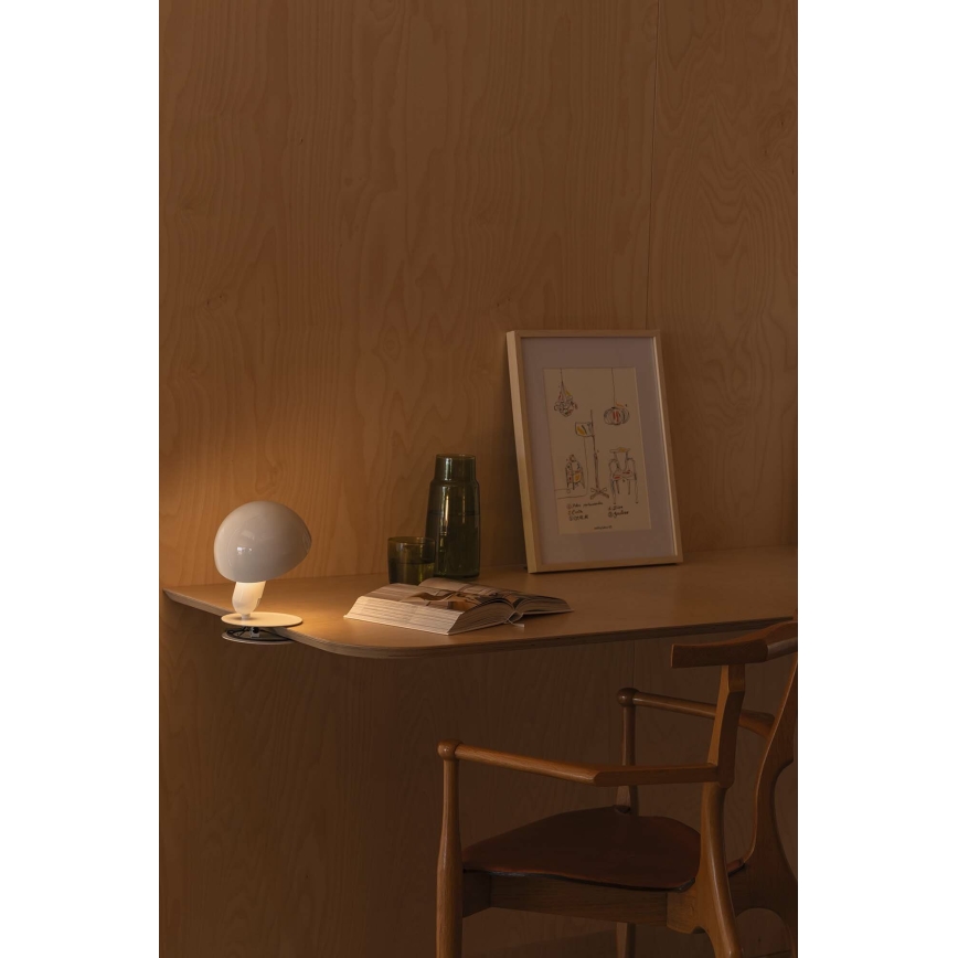 FARO 56101 - Stolní lampa s klipem 2v1 BELA 1xE27/15W/230V bílá