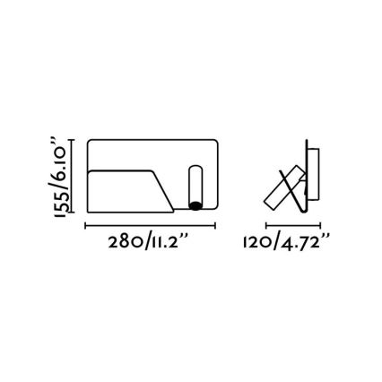 FARO 62124 - LED Nástěnné bodové svítidlo SUAU LED/3W/230V USB bílá