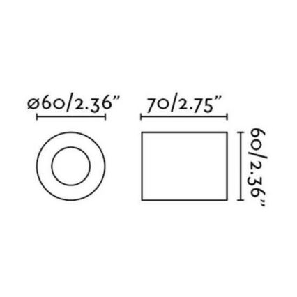 FARO 62151 - Nástěnné svítidlo TEN 1xE27/20W/230V černá