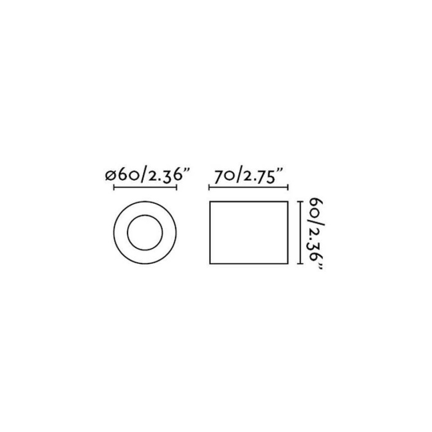 FARO 62151 - Nástěnné svítidlo TEN 1xE27/20W/230V černá