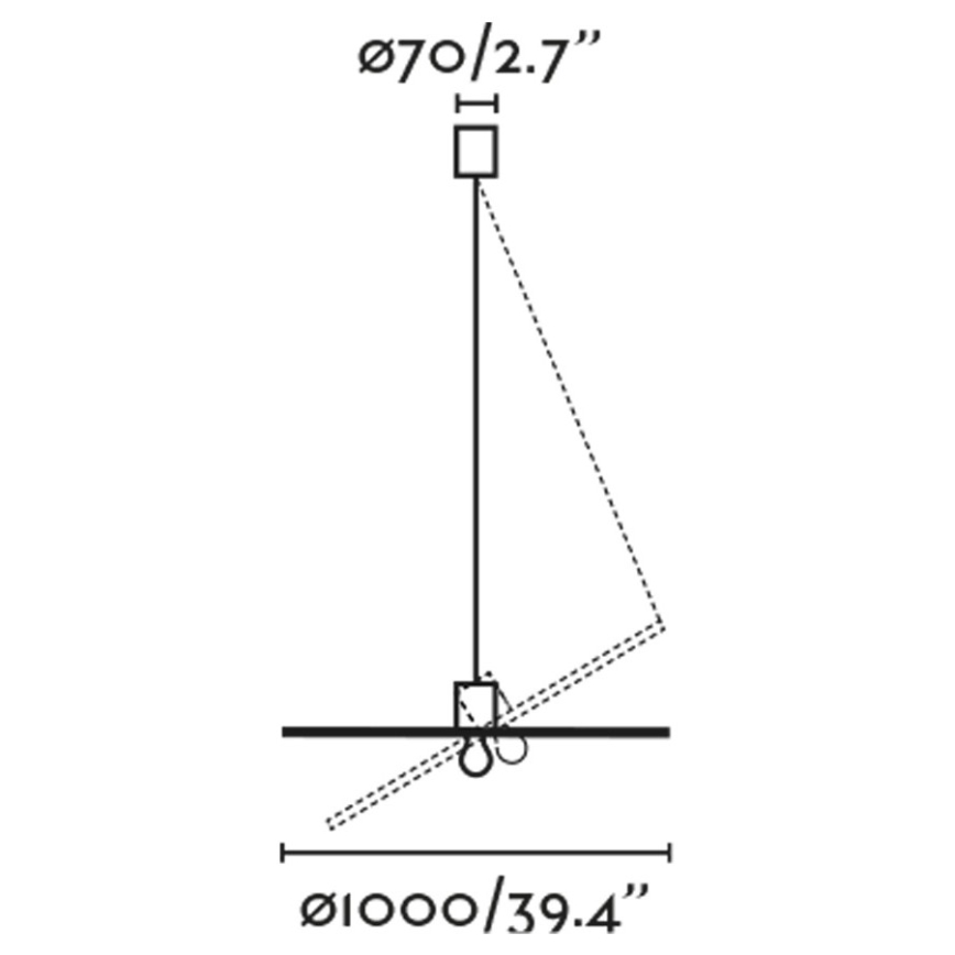 FARO 68590-70 - Lustr na lanku COSTAS 1xE27/15W/230V pr. 100 cm černá/ratan