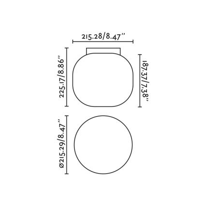 FARO 68611 - Stropní svítidlo AMELIA 1xE27/15W/230V IP44 bílá/černá