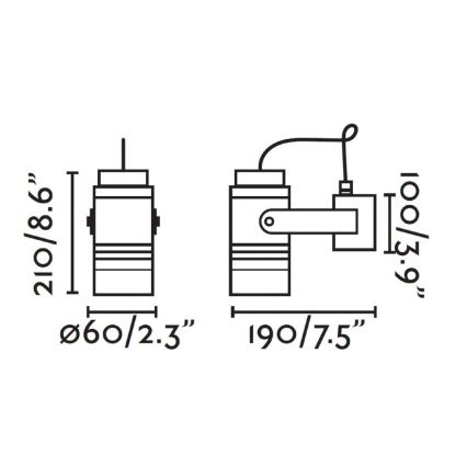 FARO 70260 - Venkovní nástěnné svítidlo LIT 1xGU10/8W/230V IP54