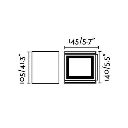 FARO 70270 - LED Venkovní nástěnné svítidlo OLAN 2xLED/3W/230V IP54