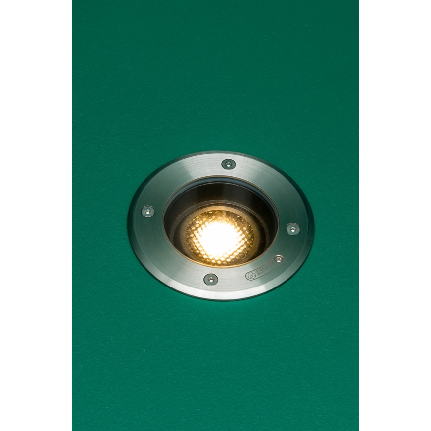 FARO 70310 - Venkovní nájezdové svítidlo GEISER 1xGU10/8W/230V IK08 IP67 nerez