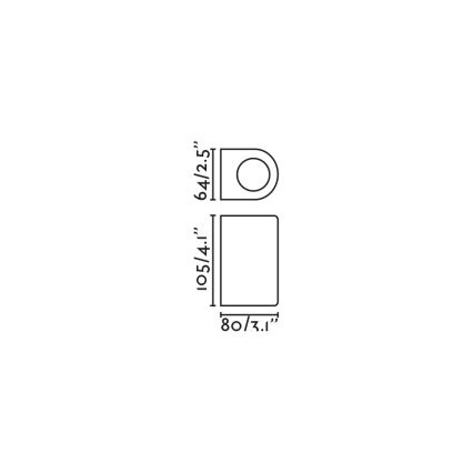 FARO 70322 - Venkovní nástěnné svítidlo ESTELA 1xGU10/5W/230V IP65 černá