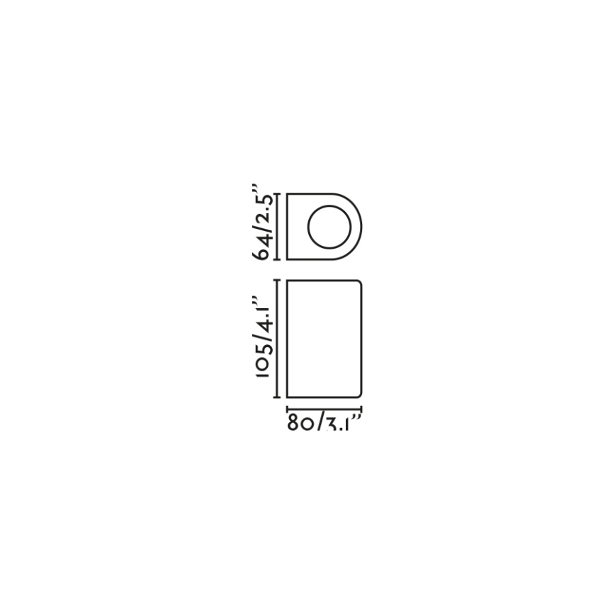 FARO 70322 - Venkovní nástěnné svítidlo ESTELA 1xGU10/5W/230V IP65 černá