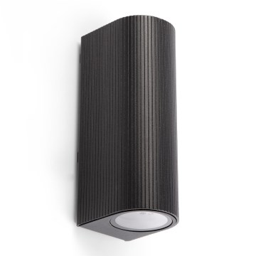 FARO 70327 - Venkovní nástěnné svítidlo ESTELA 2xGU10/5W/230V IP65 černá