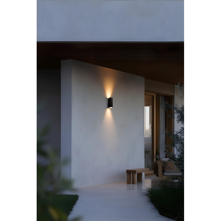 FARO 70327 - Venkovní nástěnné svítidlo ESTELA 2xGU10/5W/230V IP65 černá