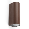 FARO 70329 - Venkovní nástěnné svítidlo ESTELA 2xGU10/5W/230V IP65 hnědá