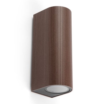 FARO 70329 - Venkovní nástěnné svítidlo ESTELA 2xGU10/5W/230V IP65 hnědá