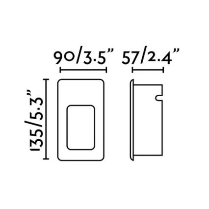 FARO 70396 - LED Venkovní zápustné svítidlo NASE-2 LED/3W/230V IP44