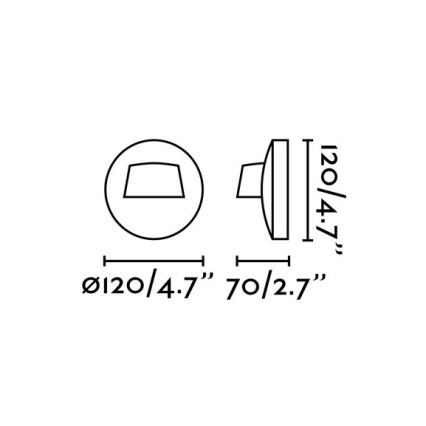 FARO 70408 - LED Venkovní nástěnné svítidlo BROW LED/3W/230V IP44