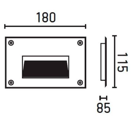 FARO 70451 - LED Venkovní zápustné svítidlo STORE LED/2W/230V IP65