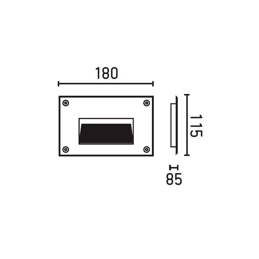 FARO 70451 - LED Venkovní zápustné svítidlo STORE LED/2W/230V IP65