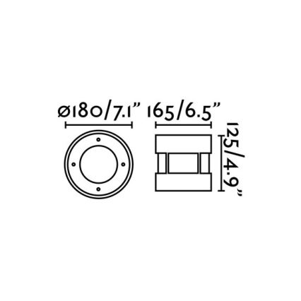 FARO 70589 - LED Venkovní nájezdové svítidlo SURIA-12 LED/12W/230V IK08 IP67