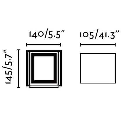 FARO 70637 - LED Venkovní nástěnné svítidlo OLAN 2xLED/3W/230V IP54