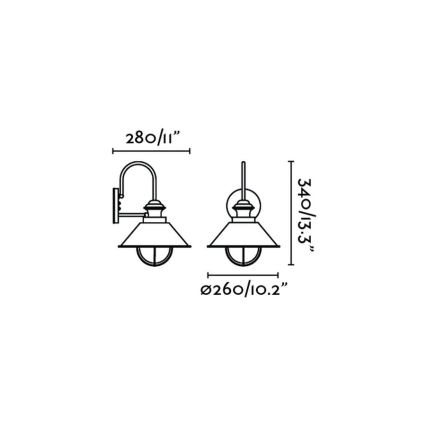 FARO 71128 - Venkovní nástěnné svítidlo NAUTICA 1xE27/11W/230V