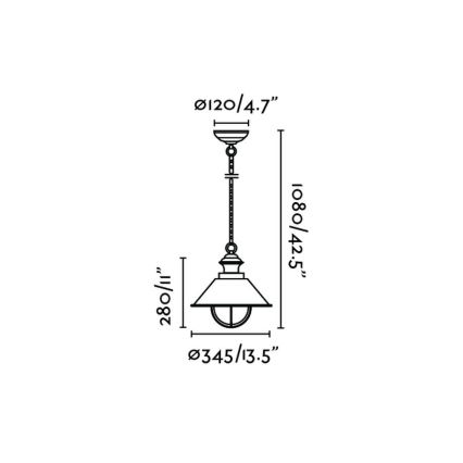 FARO 71139 - Venkovní závěsné svítidlo NAUTICA 1xE27/11W/230V