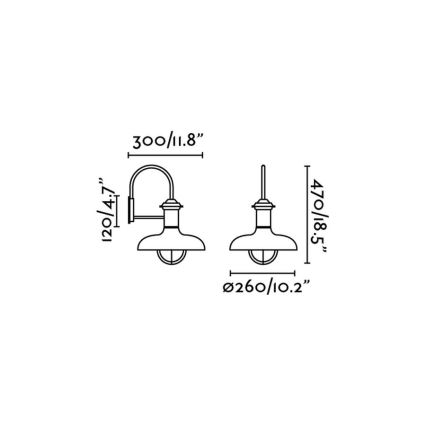 FARO 71140 - Venkovní nástěnné svítidlo ESTORIL 1xE27/60W/230V