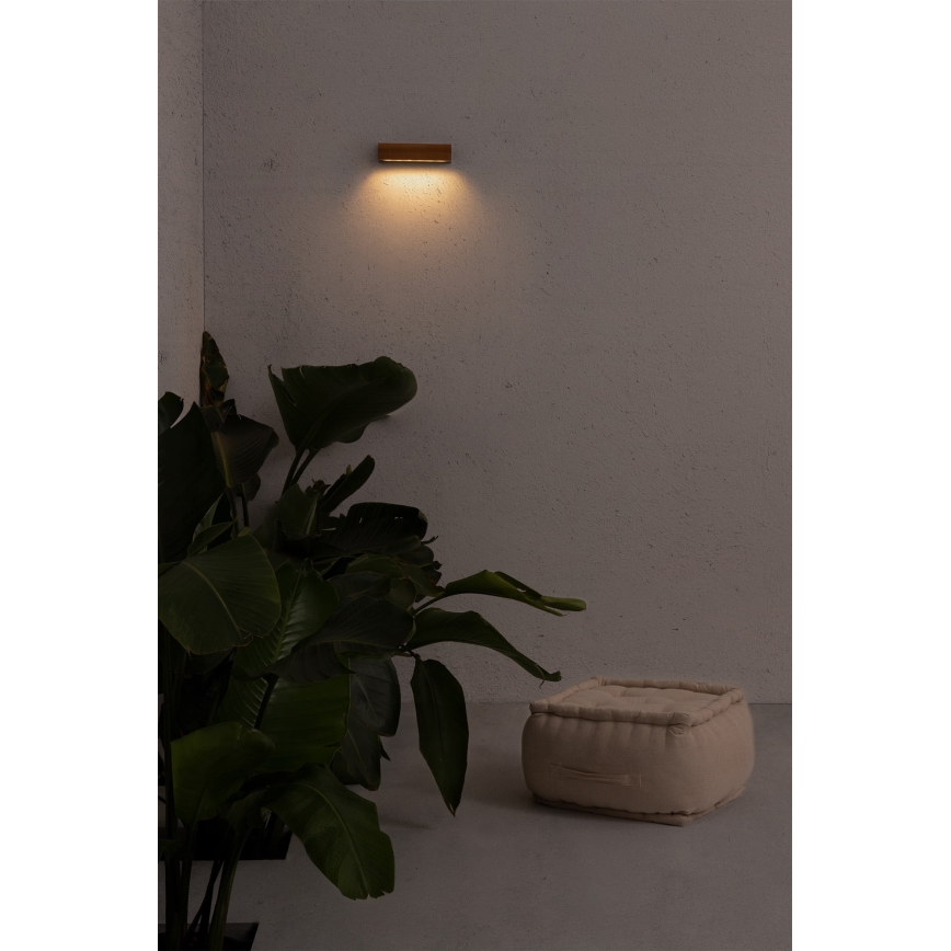 FARO 71898 - LED Venkovní nástěnné svítidlo LAKO LED/8W/230V IP65 černá/dřevo