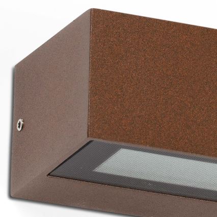 FARO 71905 - LED Venkovní nástěnné svítidlo DORO 2xLED/10W/230V IP65 hnědá