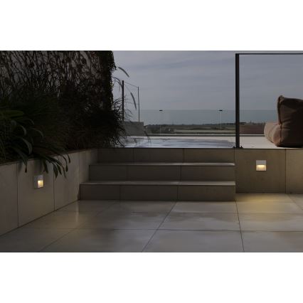 FARO 71964 - LED Schodišťové svítidlo DUNE LED/3W/230V 2200/2700/3200/4000K IP65 bílá čtverec