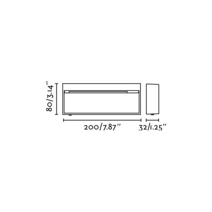 FARO 71966 - LED Schodišťové svítidlo DUNE LED/6W/230V 2200/2700/3200/4000K IP65 antracit obdélník
