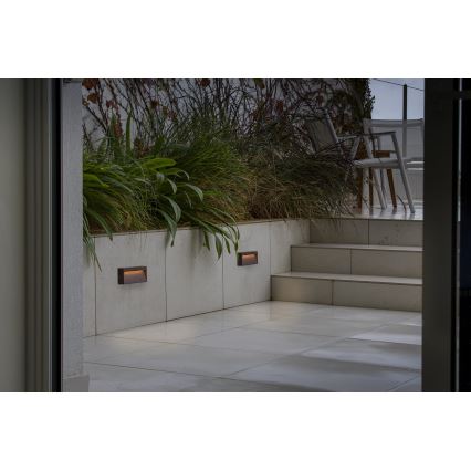 FARO 71968 - LED Schodišťové svítidlo DUNE LED/6W/230V 2200/2700/3200/4000K IP65 hnědá obdélník