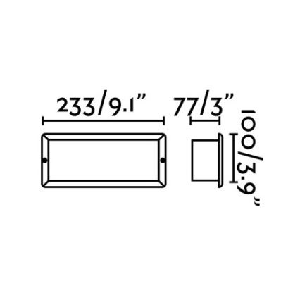 FARO 72093 - LED Venkovní zápustné svítidlo STRIPE-2 LED/5W/230V IP54