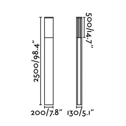 FARO 74444E - Venkovní lampa DATNA 2G11/36W/230V IP65