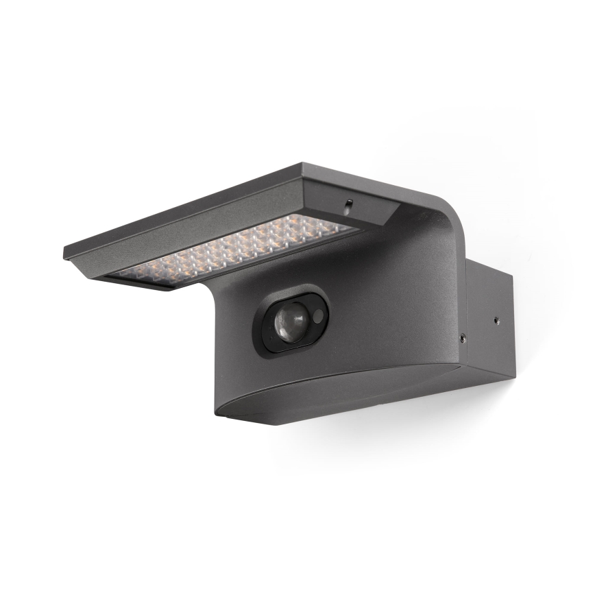 FARO 74456 - LED Solární nástěnné svítidlo se senzorem LUMA LED/5W/3,7/230V IP65 antracit