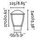 FARO 75001 - Venkovní lampa WILMA 1xE27/100W/230V IP44
