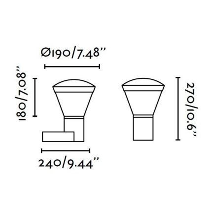 FARO 75536 - LED Venkovní nástěnné svítidlo SHELBY LED/10W/230V IP44