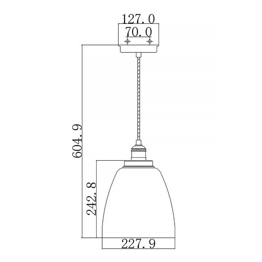 Feiss - Lustr na lanku BASKIN 1xE27/60W/230V lesklý chrom