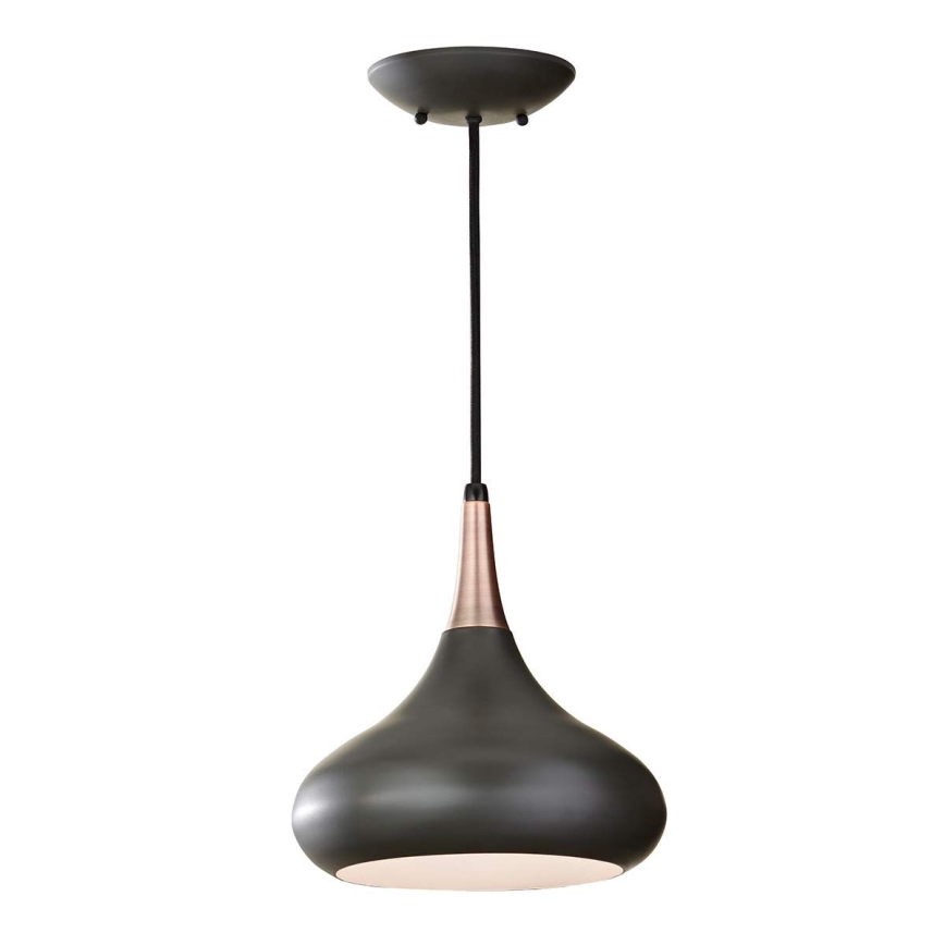 Feiss - Lustr na lanku BESO 1xE27/60W/230V pr. 25,4 cm černá/měděná